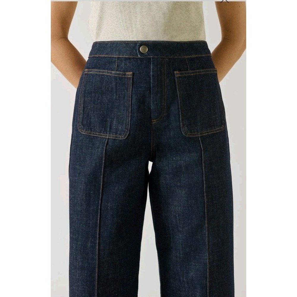 Soeur Harry Pants Jeans Women Size S (FR 36) High Waist Dark Denim Trouser NEW